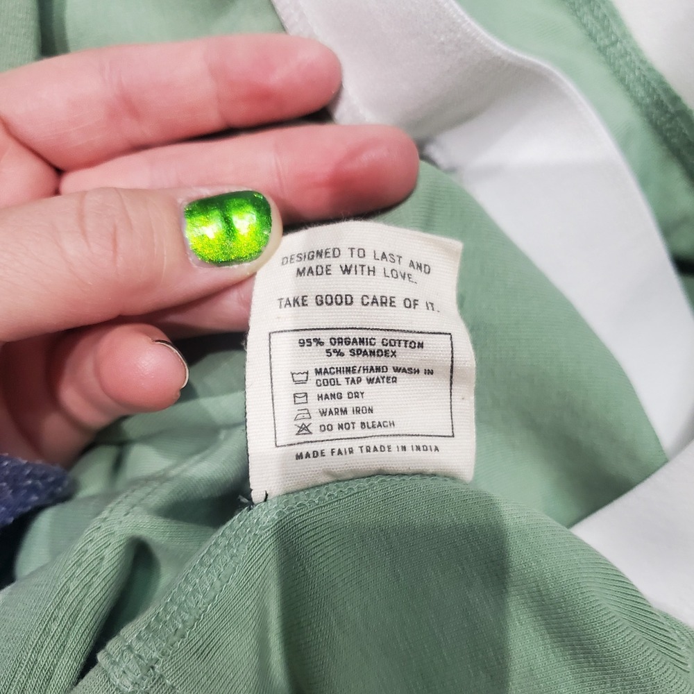 Happy Earth Apparel Mint Green Sleeveless Organic Cotton A-Line Active Size M - Picture 5 of 5